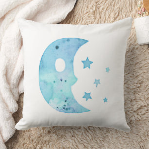 Coussin Aquarelle Je t'aime de la Lune et retour