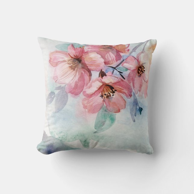 Coussin Aquarelle Jolie Fleurs (Recto)