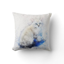 Aquarelle Kitten blanc