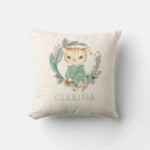 Coussin Aquarelle Kitty Vintage