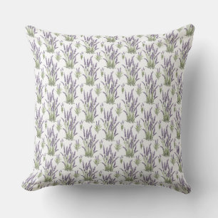 Coussin Aquarelle lavande ClipArt, Motif Flora