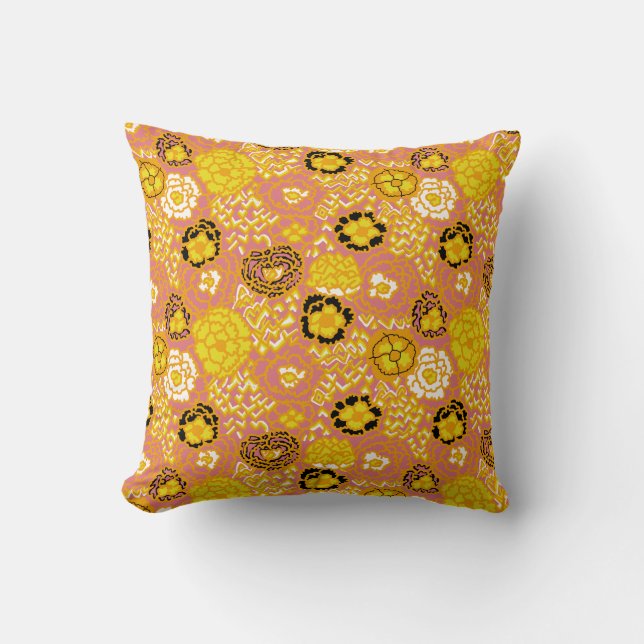 Coussin Aquarelle Lemon Gold (Recto)