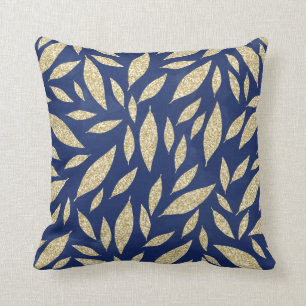 Coussin Aquarelle marine chic moderne bleu marine parties