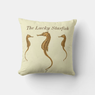 Coussin Aquarelle marine Vintage personnalisée