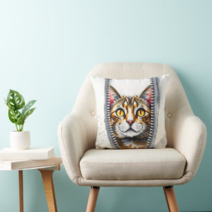 Coussin Aquarelle mignonne belle collection de chats moder