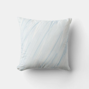 Coussin Aquarelle moderne bleu et blanc Abstrait