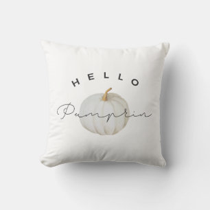Coussin Aquarelle moderne Bonjour Citrouille