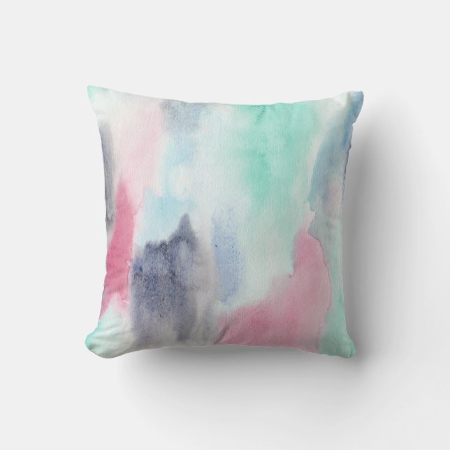 Coussin Aquarelle moderne Pastel (Recto)