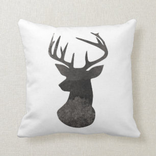 Coussin Aquarelle moderne principale d'Ombre de cerfs