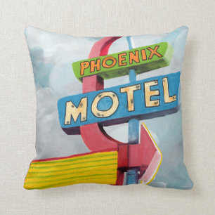 Coussin Aquarelle Motel Phoenix