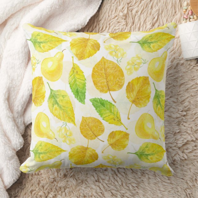 Coussin Aquarelle motif d'automne (Couverture)