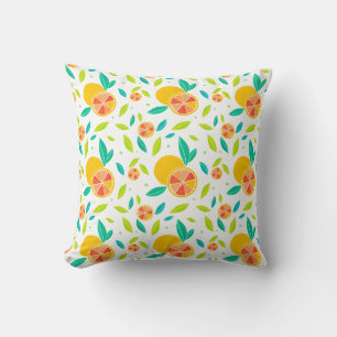 Coussin Aquarelle Motif Oranges sucrées