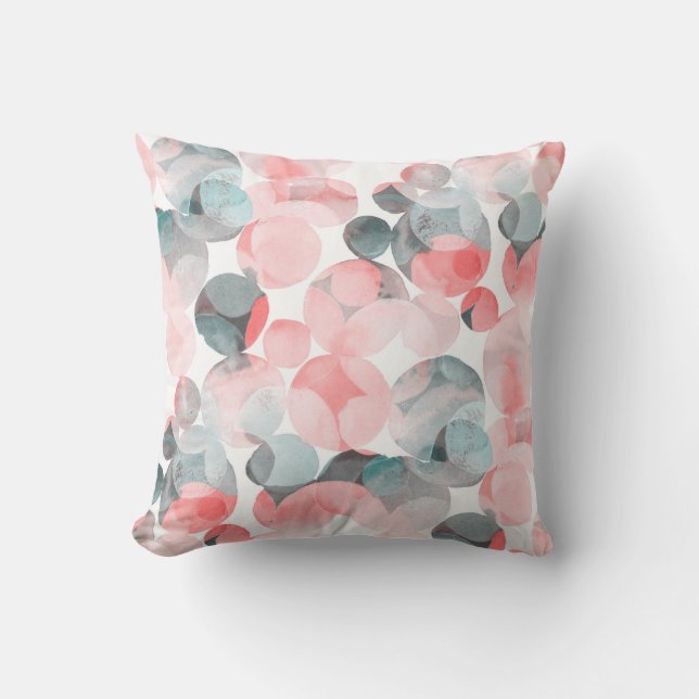 Coussin Aquarelle motif transparent avec cirque multicolor (Recto)