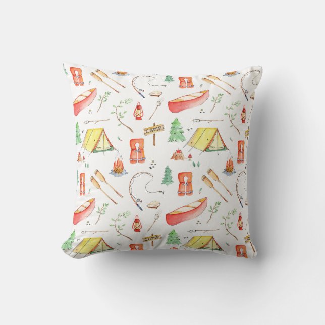 Coussin Aquarelle Outdoor Adventure (Recto)