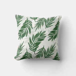Coussin Aquarelle Palm Leaf Motif Art