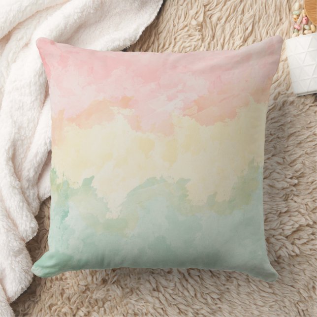 Coussin Aquarelle Pastel Couleurs douces (Couverture)