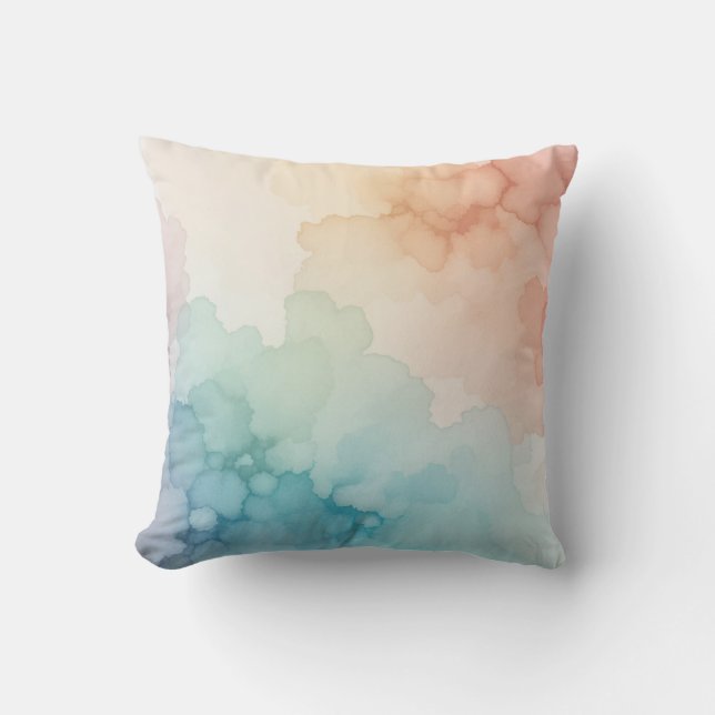 Coussin Aquarelle Pastel Jeu d'oreiller (Recto)