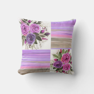 Coussin Aquarelle. Patchwork.