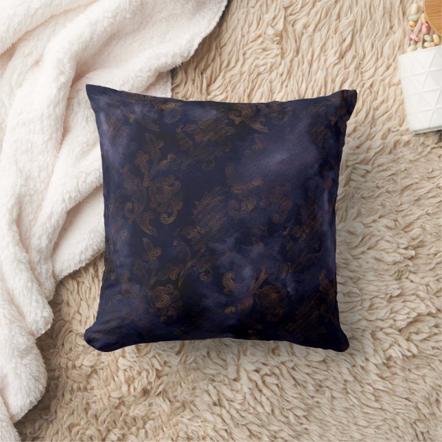 Coussin Aquarelle Patina Patina Damask Patte (Couverture)