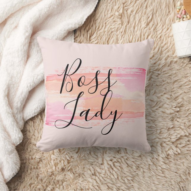 Coussin Aquarelle Peinture éclats Boss Lady (Couverture)