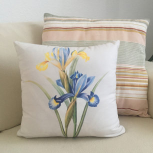 Coussin Aquarelle Personnalisée (Couleur) Bleu Et Jaune