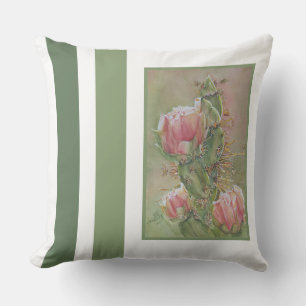 Coussin Aquarelle Pink Pear Cactus