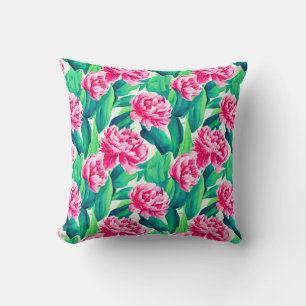 Coussin Aquarelle Pink Peonis Imprimer