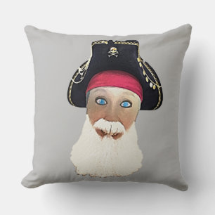 Coussin Aquarelle Pirate Self Portrait