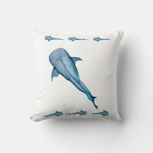 Coussin Aquarelle requin