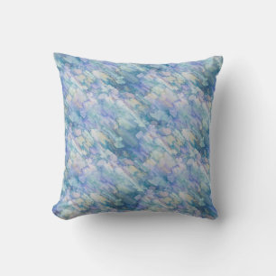 Coussin Aquarelle Retro Bleu pourpre Motif Raindrop