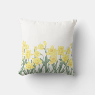 Coussin Aquarelle réversible Daffodil Ditzy Floral Thon