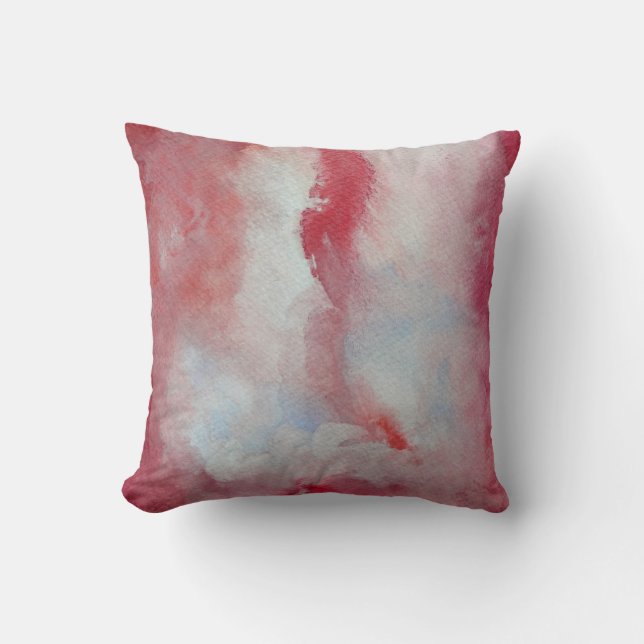 Coussin Aquarelle rose Beauté Thon (Recto)