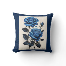 Aquarelle Rose bleue