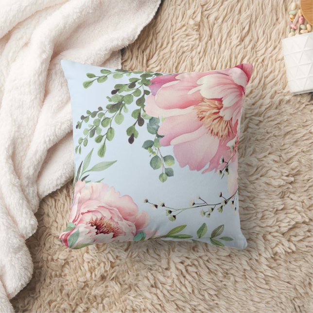 Coussin Aquarelle rose délicate (Couverture)