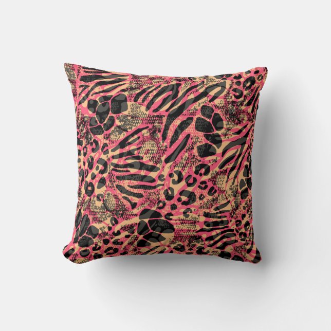 Coussin Aquarelle Safari animal Imprimer (Recto)