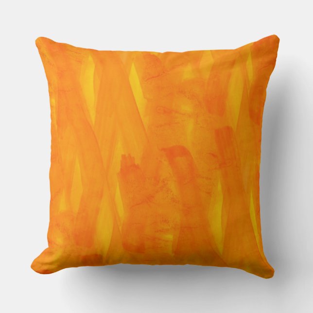 Coussin Aquarelle sans couture d'abrégé sur jaune (Recto)