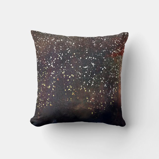 Coussin Aquarelle scintillante Terre rustique Moderne Glam (Recto)