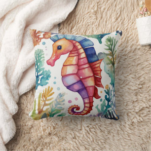 Coussin Aquarelle Seahorse