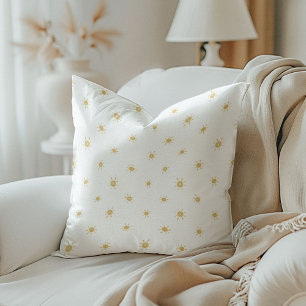 Coussin Aquarelle soleil dans Jaune réversible