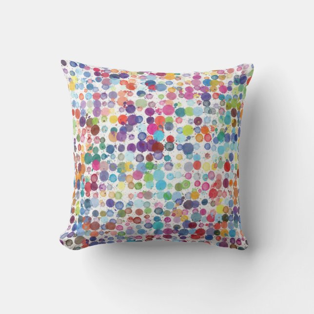 Coussin Aquarelle Splash Droplets Abstraits (Recto)