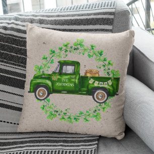 Coussin Aquarelle St. Patrick's Day Voie verte