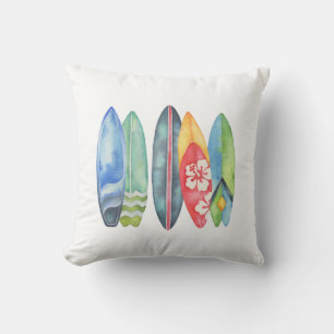 Coussin Aquarelle Surf Jeu d'oreiller