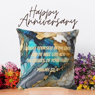 Coussin Aquarelle Tendance Bible chrétienne Verset