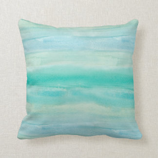 Coussin Aquarelle turquoise d'Ombre