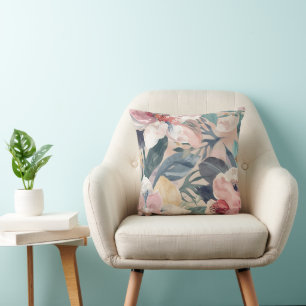 Coussin Aquarelle végétale moderne