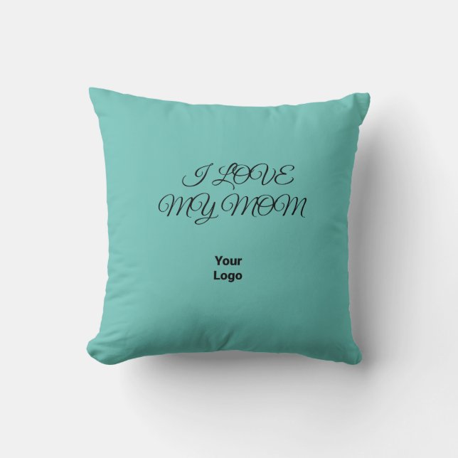 Coussin Aquarelle verte simple abstrait ajouter le logo te (Recto)