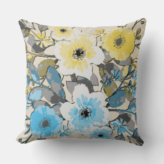 Coussin Aquarelle vintage Motif floral #14
