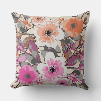 Coussin Aquarelle vintage motif floral #23