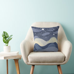 Coussin Aquarelle vive Étoile brillante Jeu d'oreiller