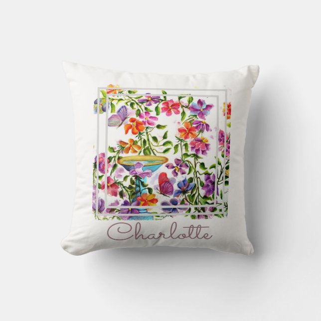 Coussin Aquarelle Whimsical Chic (Recto)